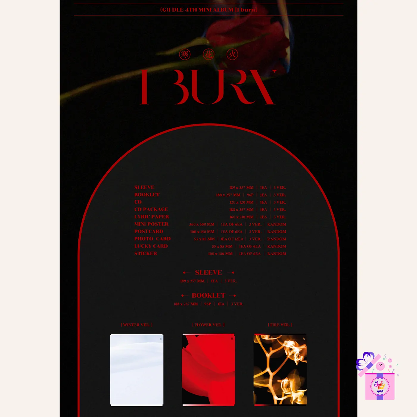 I-DLE – I Burn (4th Mini Album) – Bak Bak K-Pop Store