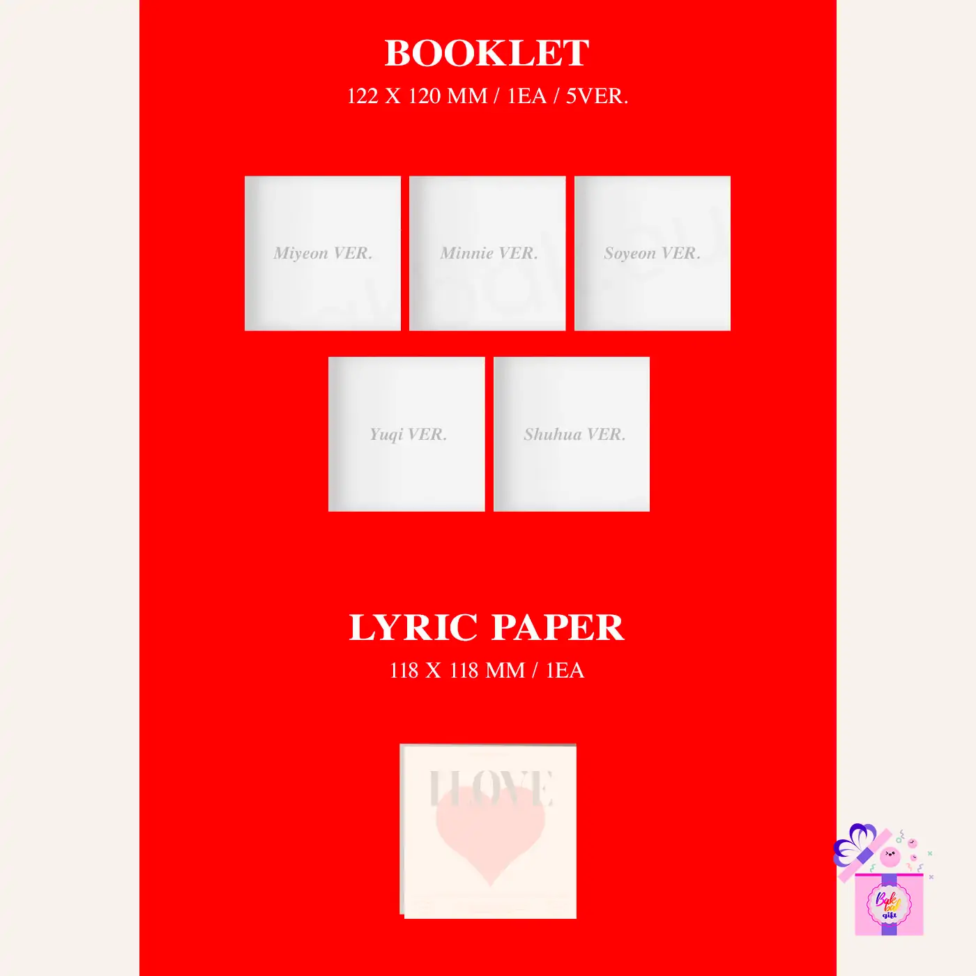 I-DLE – I Love (5th Mini Album) [Member Jewel Ver.] – Bak Bak K