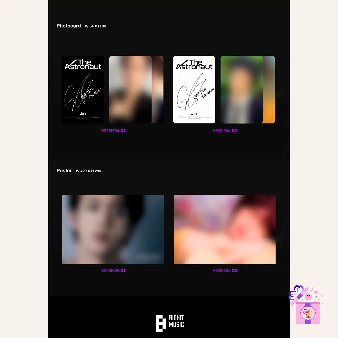 Jin (BTS) – The Astronaut (Single Album) – Bak Bak K-Pop Store