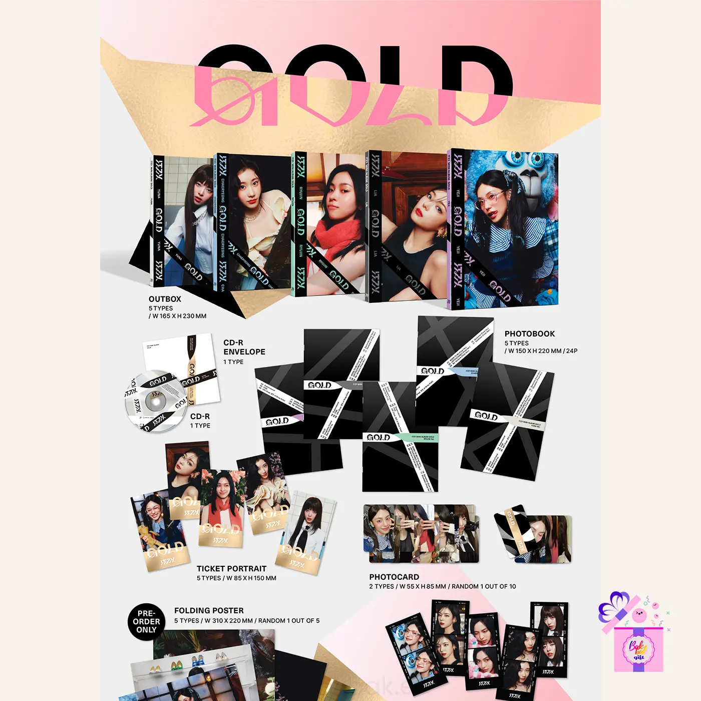 ITZY – GOLD (Member Digipack Ver.) [9th Mini Album] – Bak Bak K