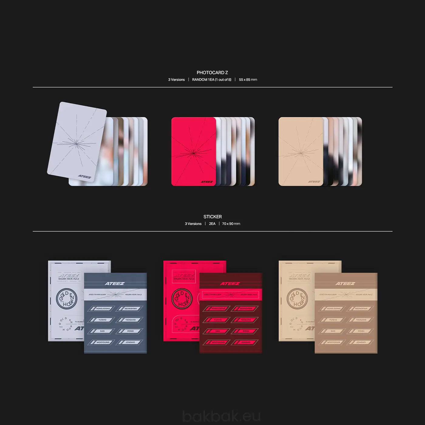 ateez golden hour 2 poca まとめ売り PRE-ORDER) ATEEZ - [GOLDEN HOUR : PART.2] 11th EP Album RANDOM