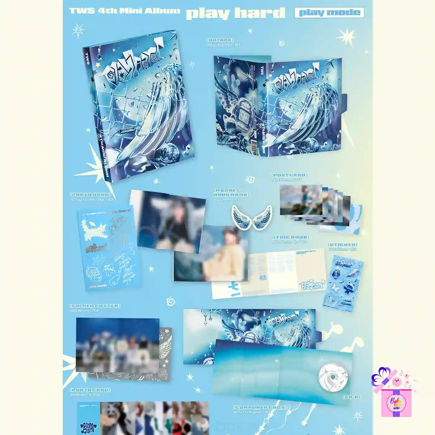 TWS play hard ポップアップ 韓国 アルバム トレカ セット TWS – play hard + Limited Photocards* [4th Mini Album] – Bak Bak K