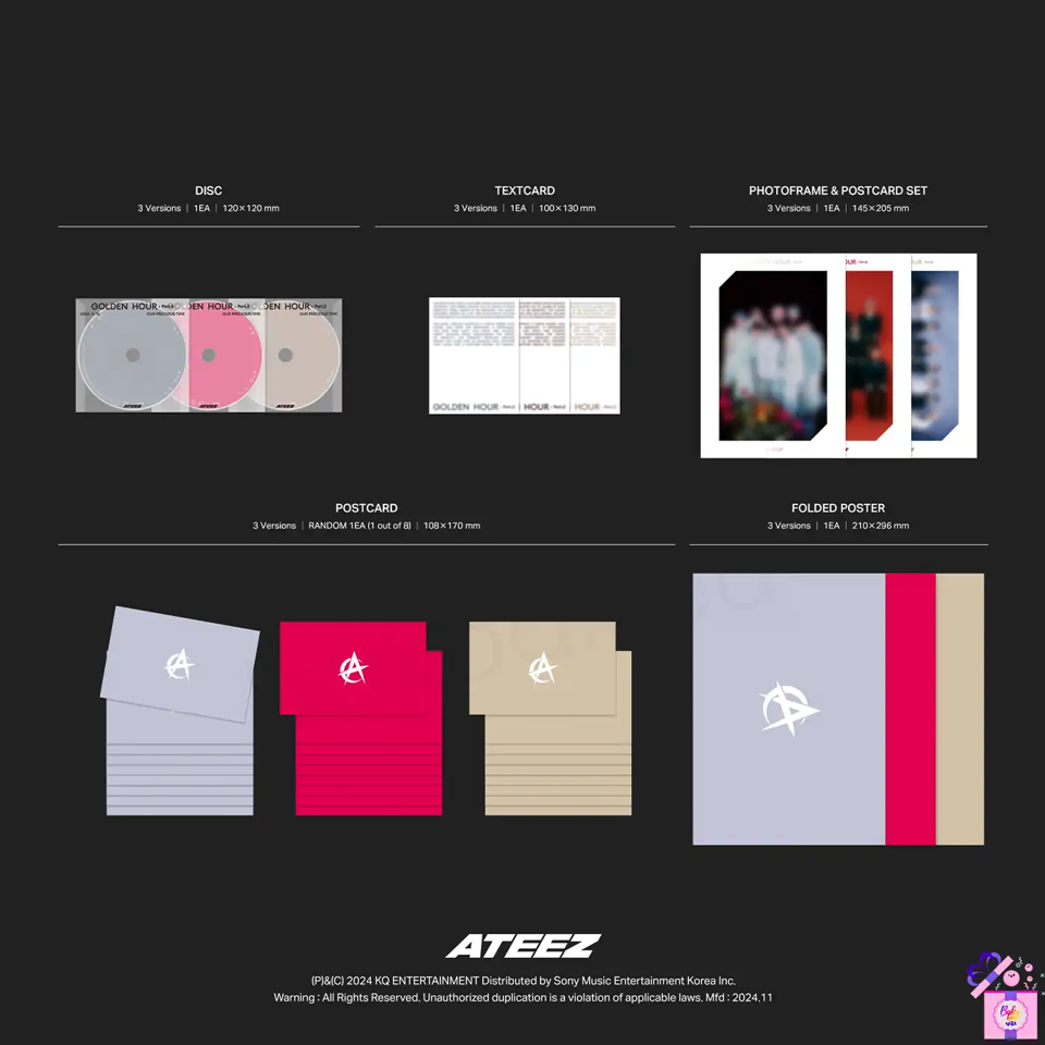 ATEEZ – Golden Hour : Part.2 (5 Versions SET) + TOKTOQ Photocards