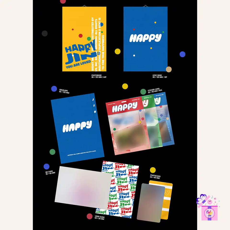 Jin (BTS) – Happy (4 Versions SET) + Weverse Gifts [Early Bird