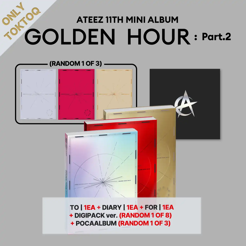 ATEEZ – Golden Hour : Part.2 (5 Versions SET) + TOKTOQ Photocards