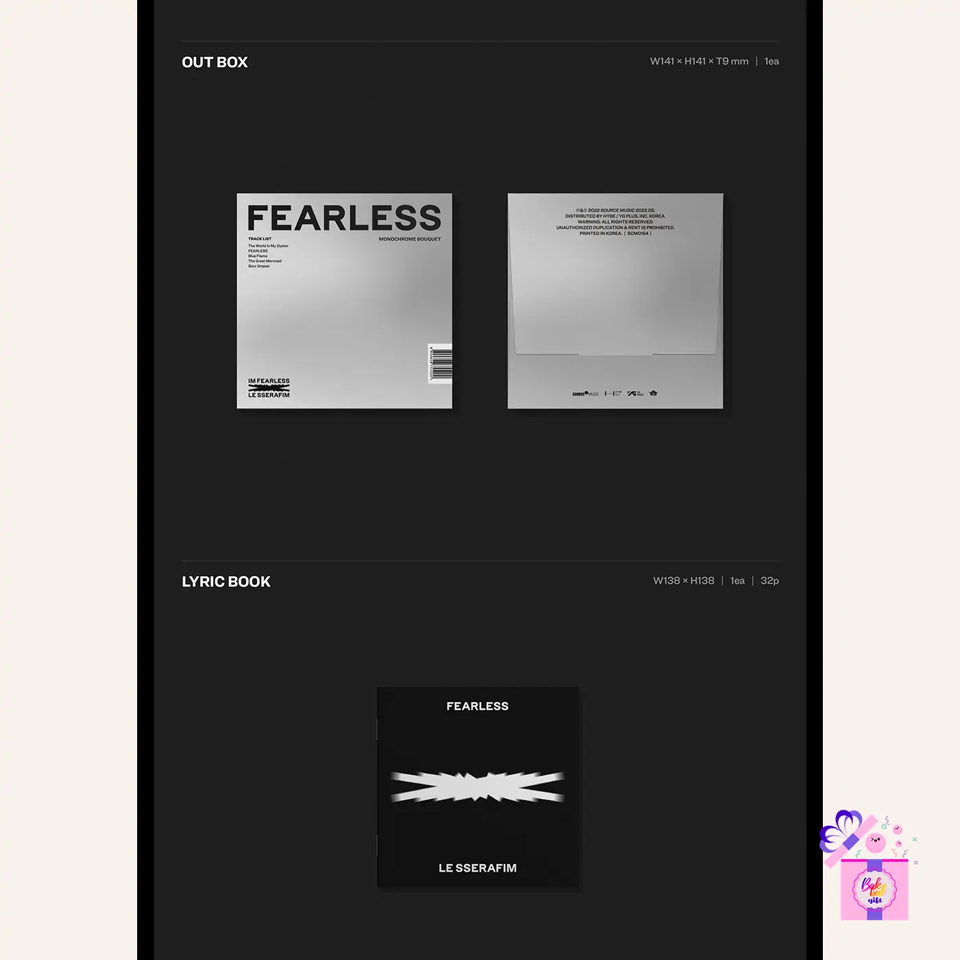 LE SSERAFIM FEARLESS 新品未開封 LE SSERAFIM FEARLESS LIMITED EDITION CD A B REGULAR + TRADING CARD