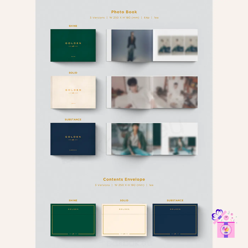 Jung Kook (BTS) – GOLDEN (4 Versions SET) + Weverse Gifts – Bak