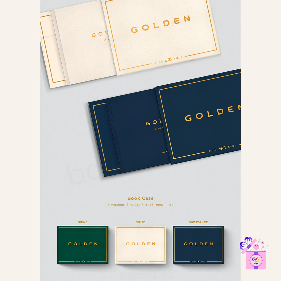 Jung Kook (BTS) – GOLDEN (4 Versions SET) + Weverse Gifts – Bak