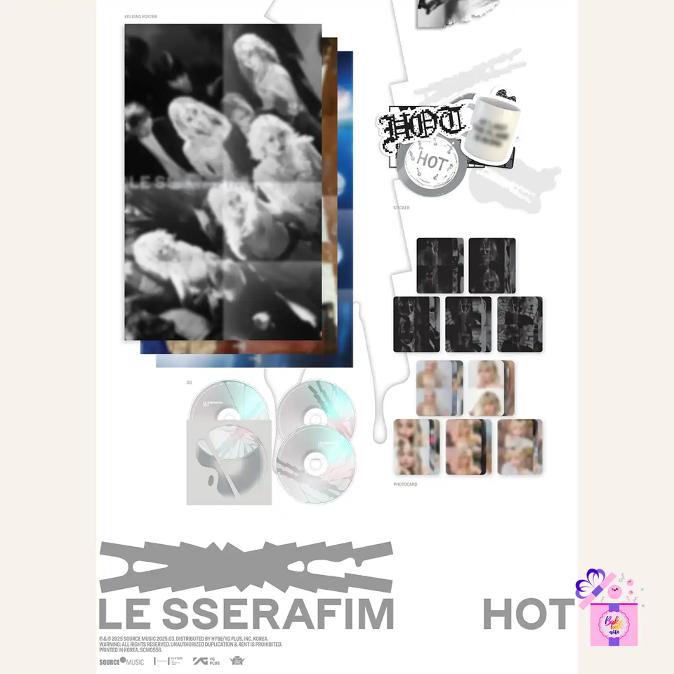 LE SSERAFIM – HOT (5th Mini Album) [OUTLET] – Bak Bak K-Pop Store