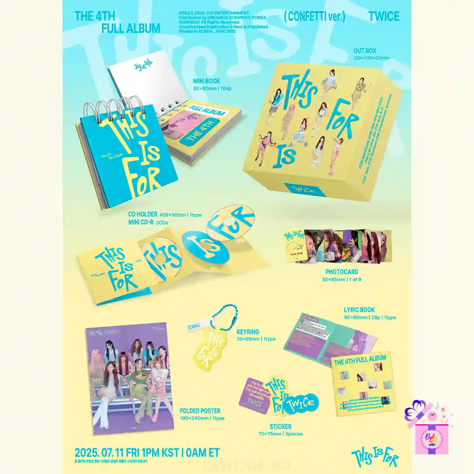 TWICE – THIS IS FOR (Confetti ver.) [4th Full Album] – Bak Bak K