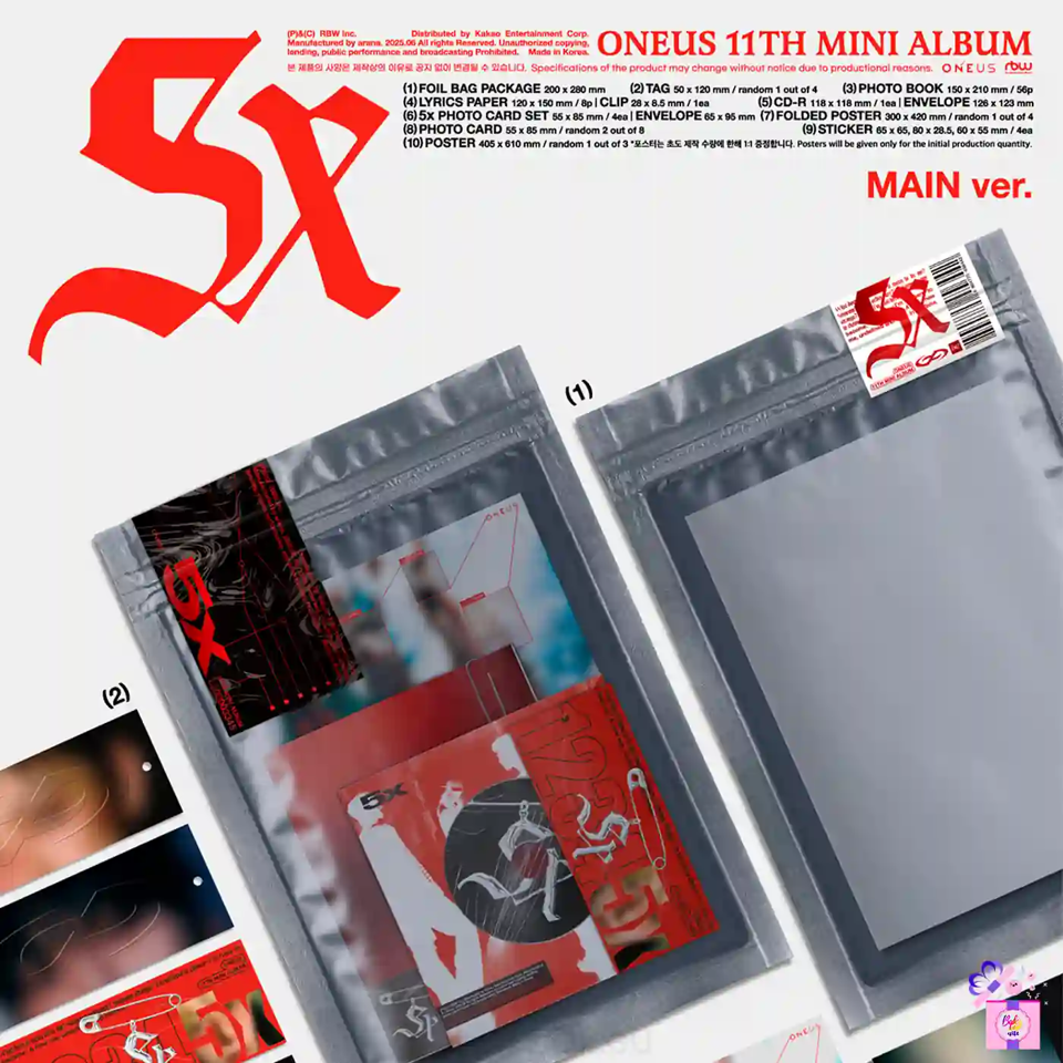ONEUS アルバム13枚セット ONEUS 11th Mini Album - 5x (Main Ver.) – Choice Music LA