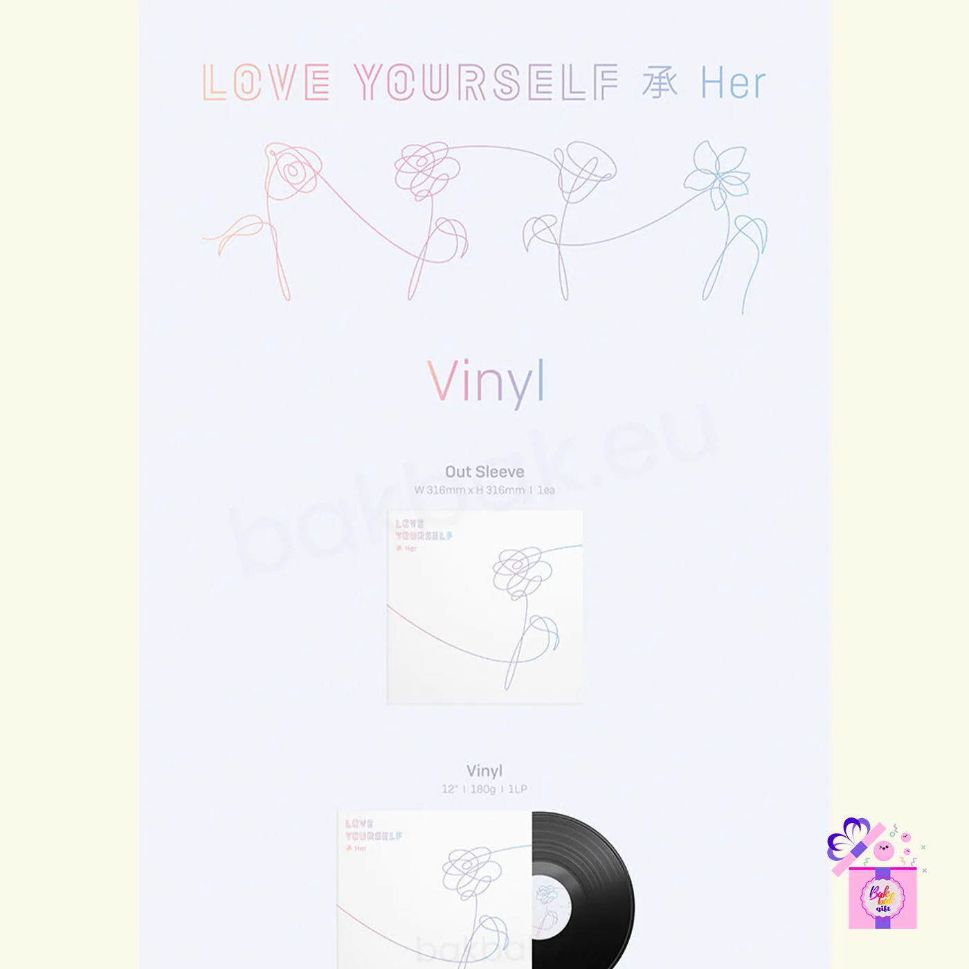 BTS – Love Yourself 承 Her (Vinyl LP Ver.) [5th Mini Album] – Bak